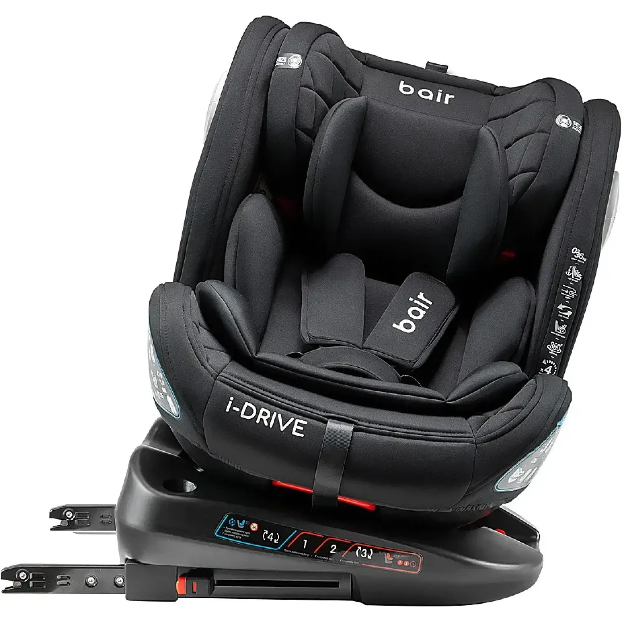 Автокрісло Bair i-Drive 360 Iso-fix TB-01 total black