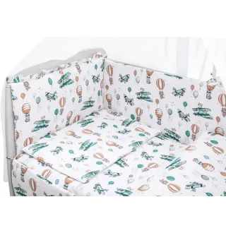 Дитяча постіль Babyroom Gold RG-08 білий (літаки, повітряні кулі)
