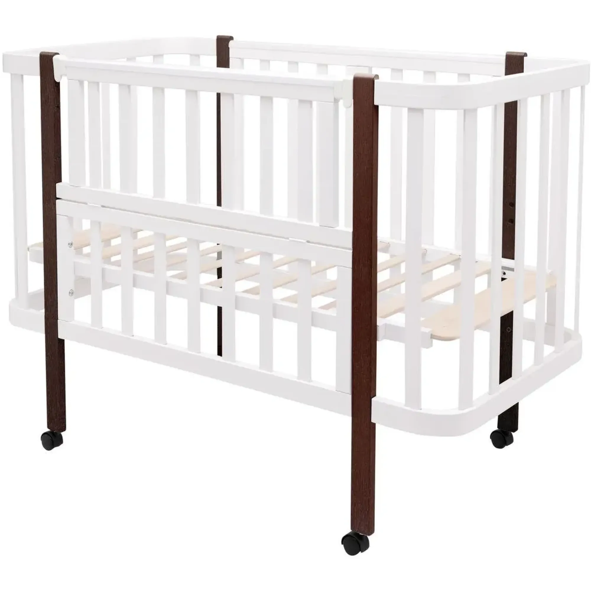Ліжко Babyroom Місяць LU-1 білий / венге