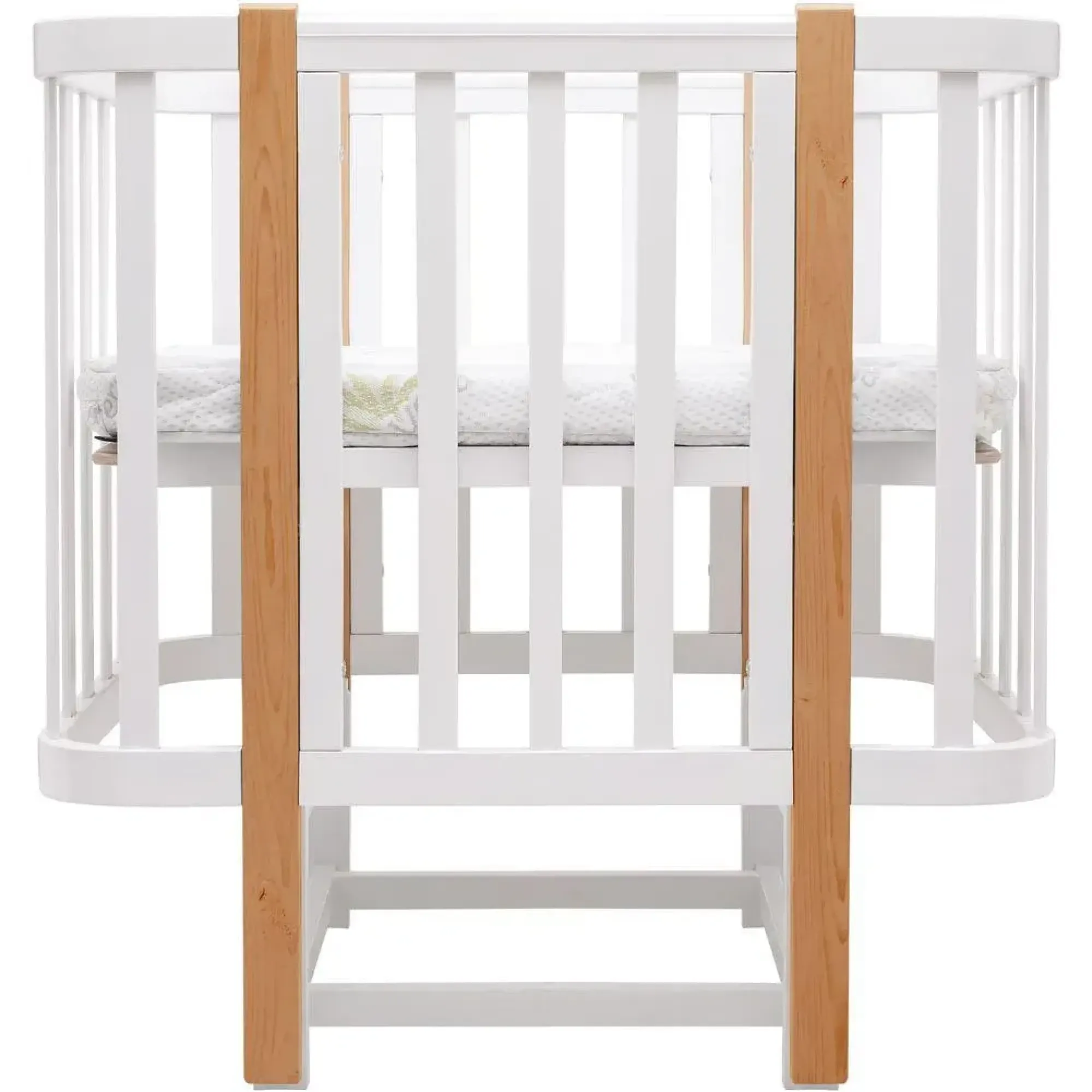 Ліжко Babyroom Місяць LU-2 маятник білий / натуральний