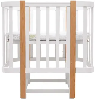 Ліжко Babyroom Місяць LU-2 маятник білий / натуральний