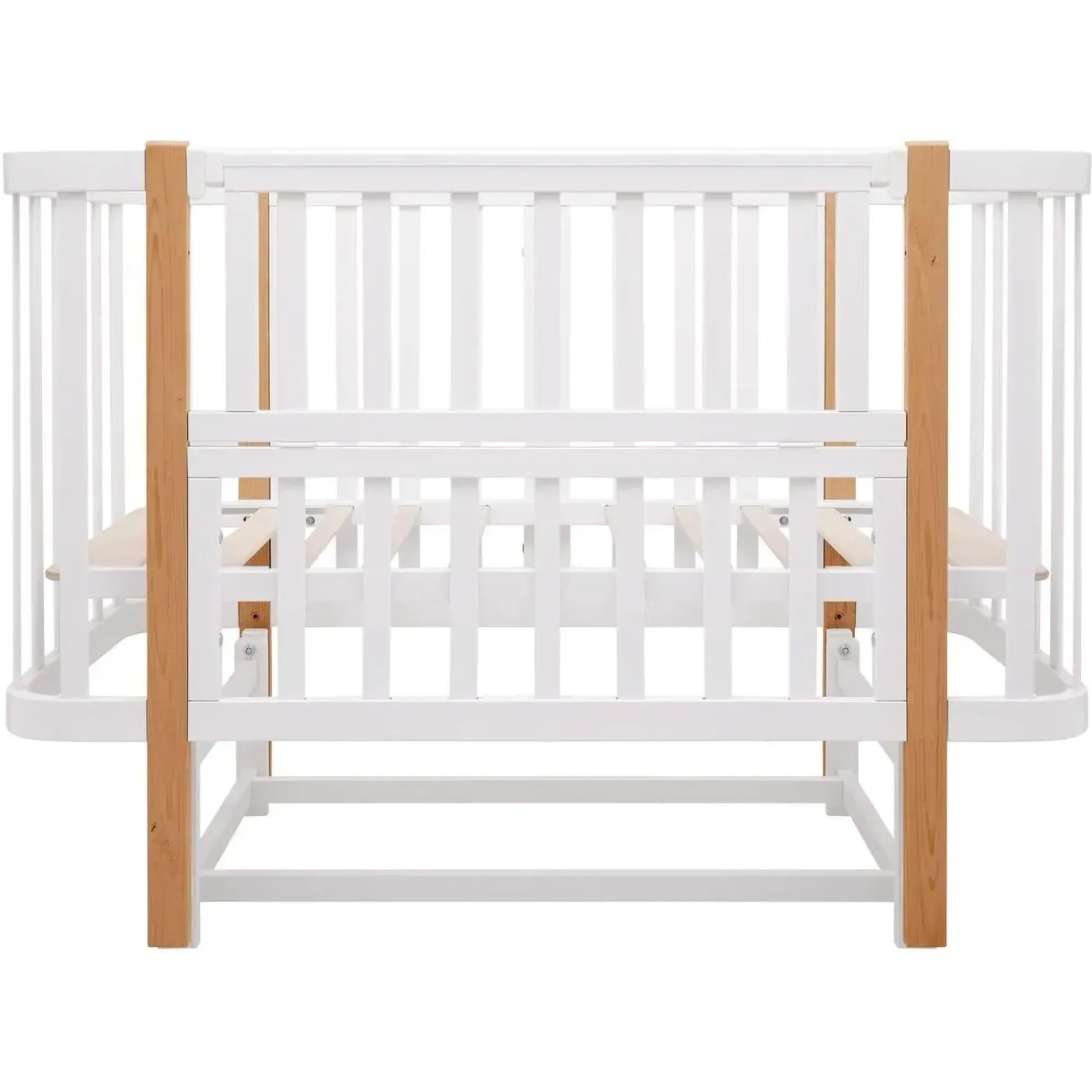 Ліжко Babyroom Місяць LU-2 маятник білий / натуральний