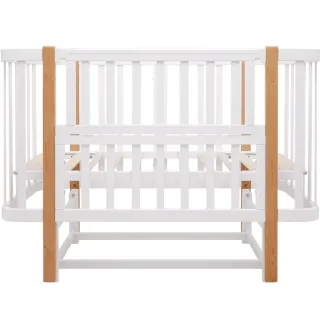 Ліжко Babyroom Місяць LU-2 маятник білий / натуральний