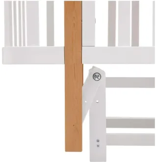 Ліжко Babyroom Місяць LU-2 маятник білий / натуральний