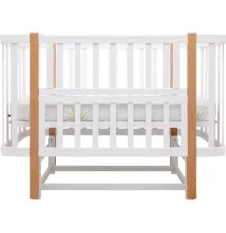Ліжко Babyroom Місяць LU-2 маятник білий / натуральний