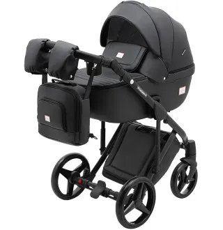 Коляска 2в1 Adamex Luciano SA-2 Чорний (екошкіра)