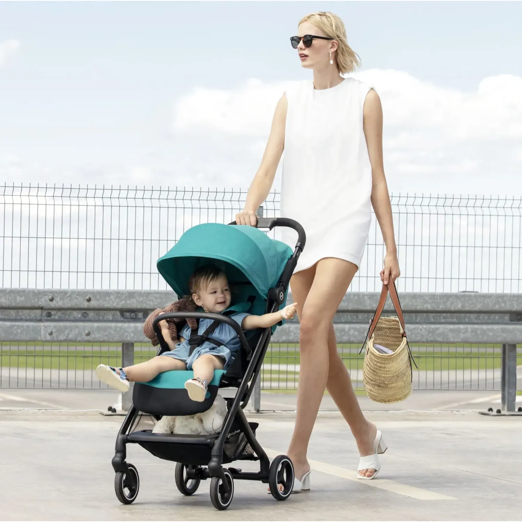 Прогулянкова коляска Cybex Beezy Lava Grey (з бампером)