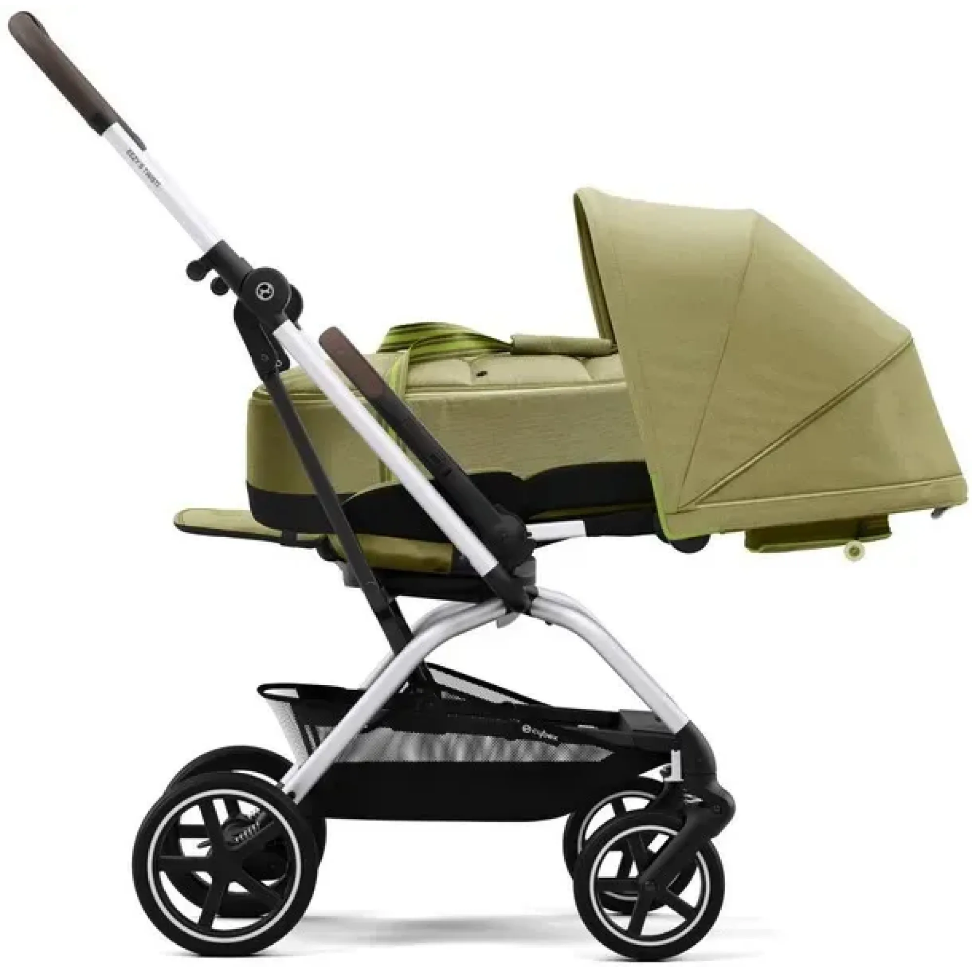 Прогулянкова коляска Cybex Eezy S Twist+ 2 SLV Nature Green (з бампером)