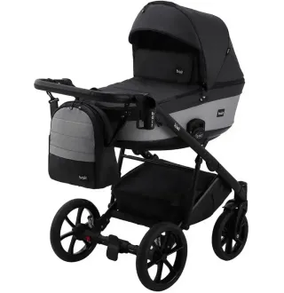 Коляска 2в1 Bair Kiwi Soft BKS-00/22 Чорний / Світло-сірий