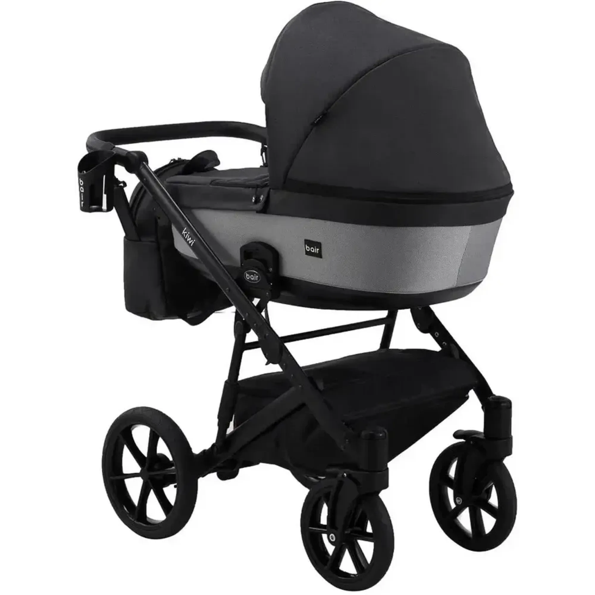 Коляска 2в1 Bair Kiwi Soft BKS-00/22 Чорний / Світло-сірий
