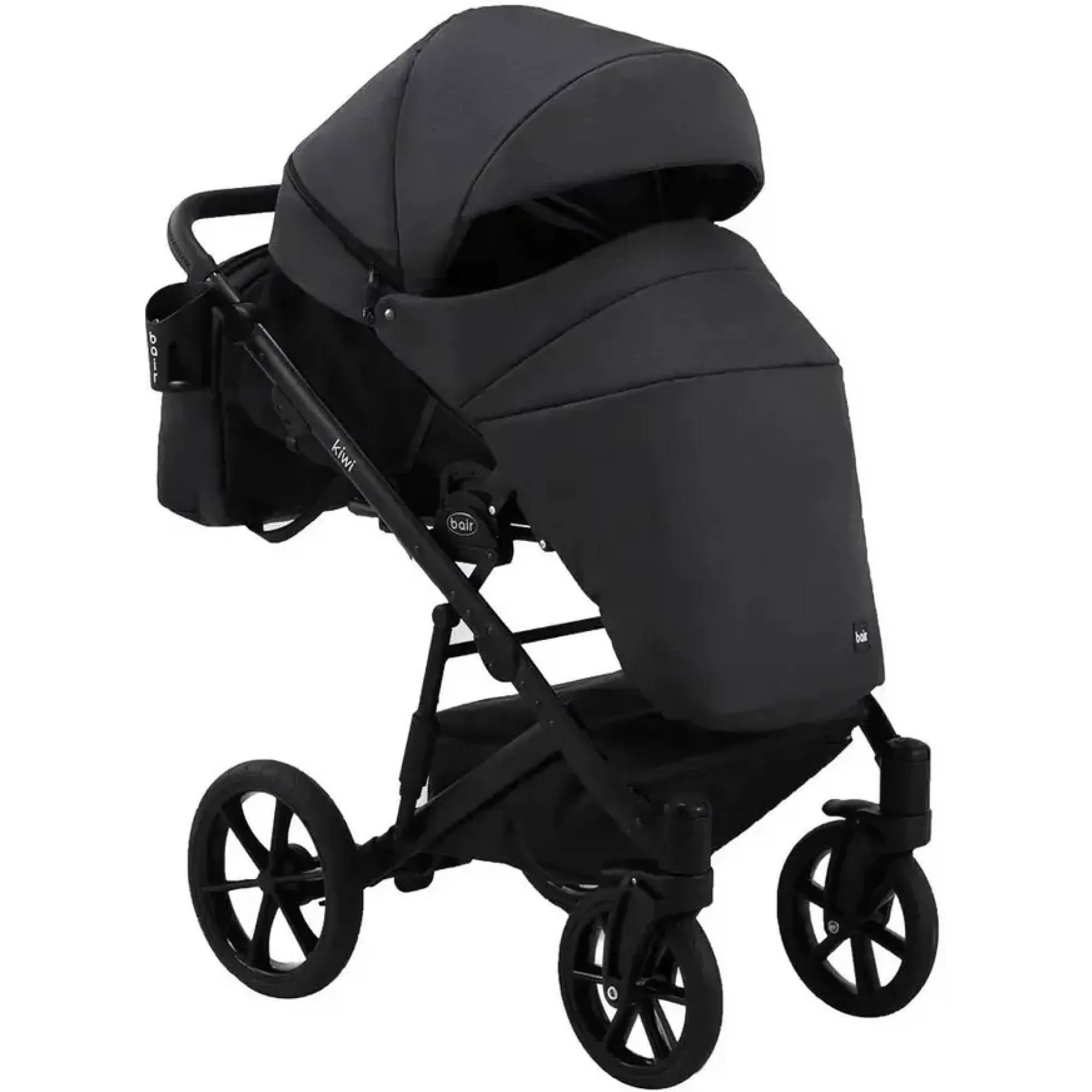 Коляска 2в1 Bair Kiwi Soft BKS-00/22 Чорний / Світло-сірий