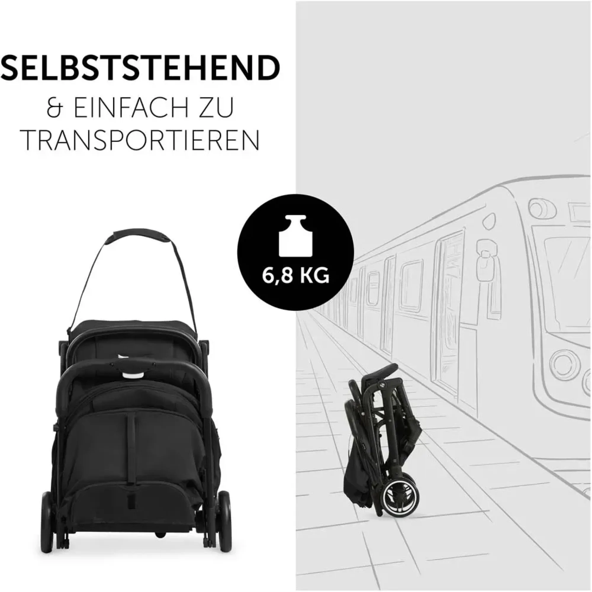 Коляска прогулянкова Hauck Travel N Care Black