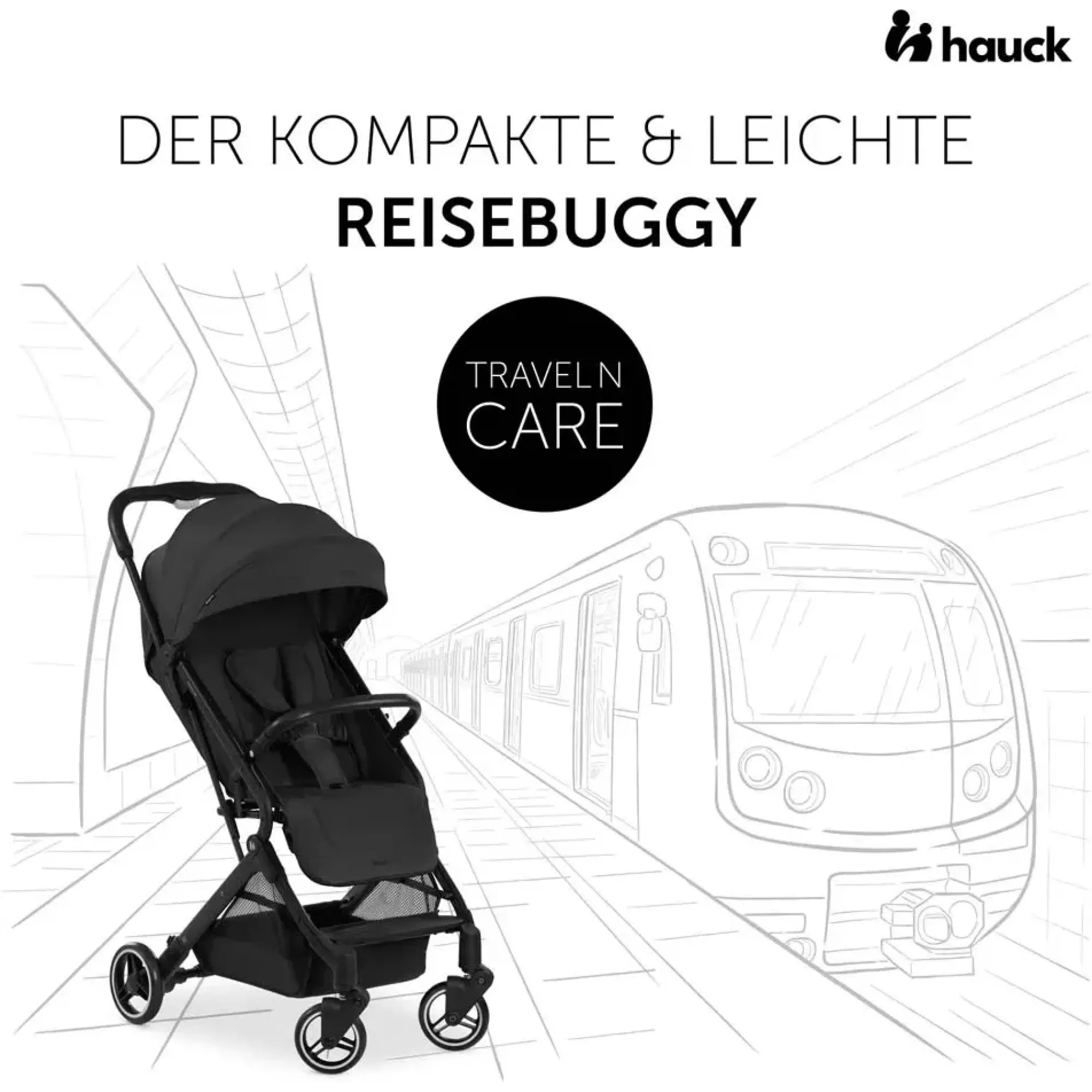 Коляска прогулянкова Hauck Travel N Care Black