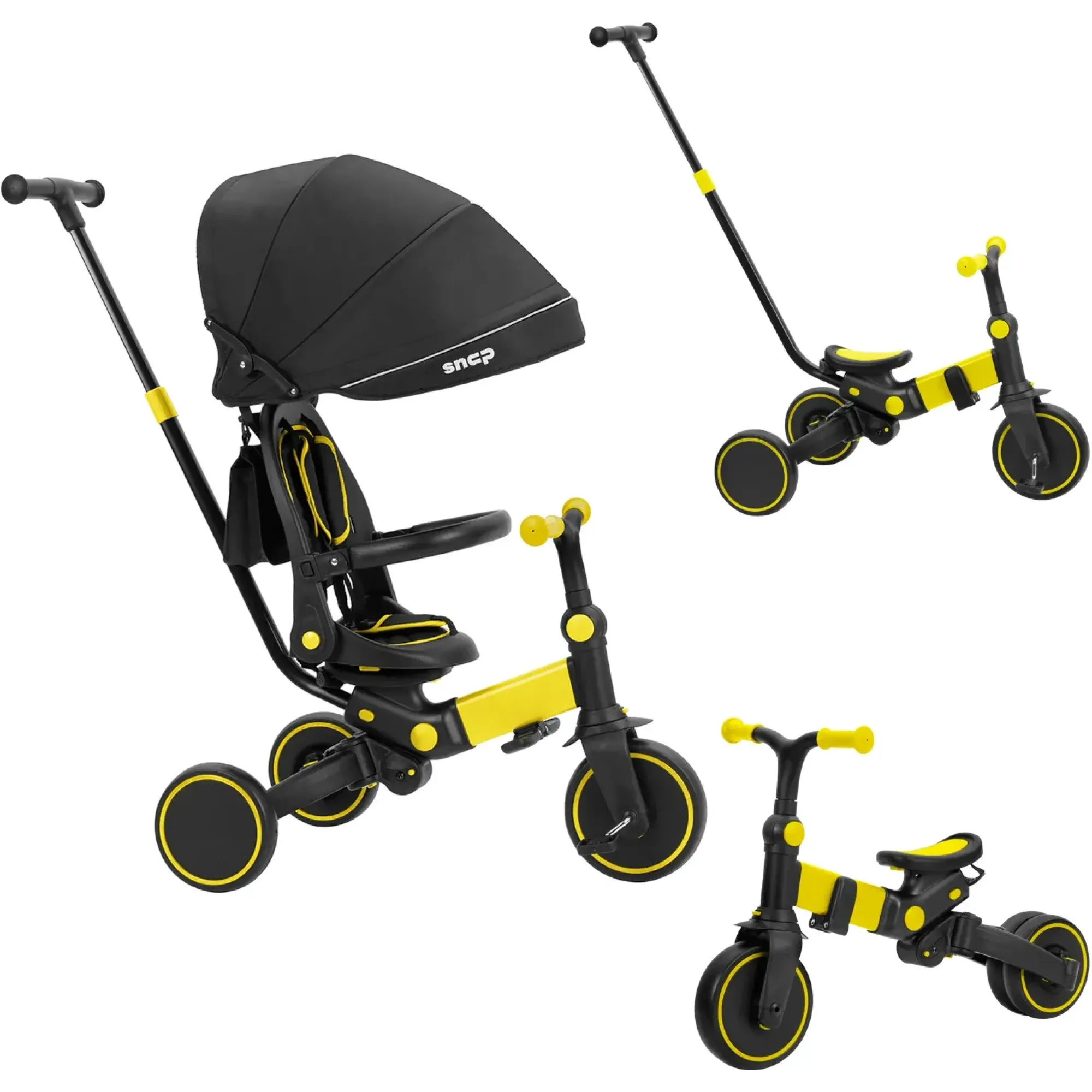 Велосипед триколісний TILLY SNAP T-391 Жовтий 3в1/1/