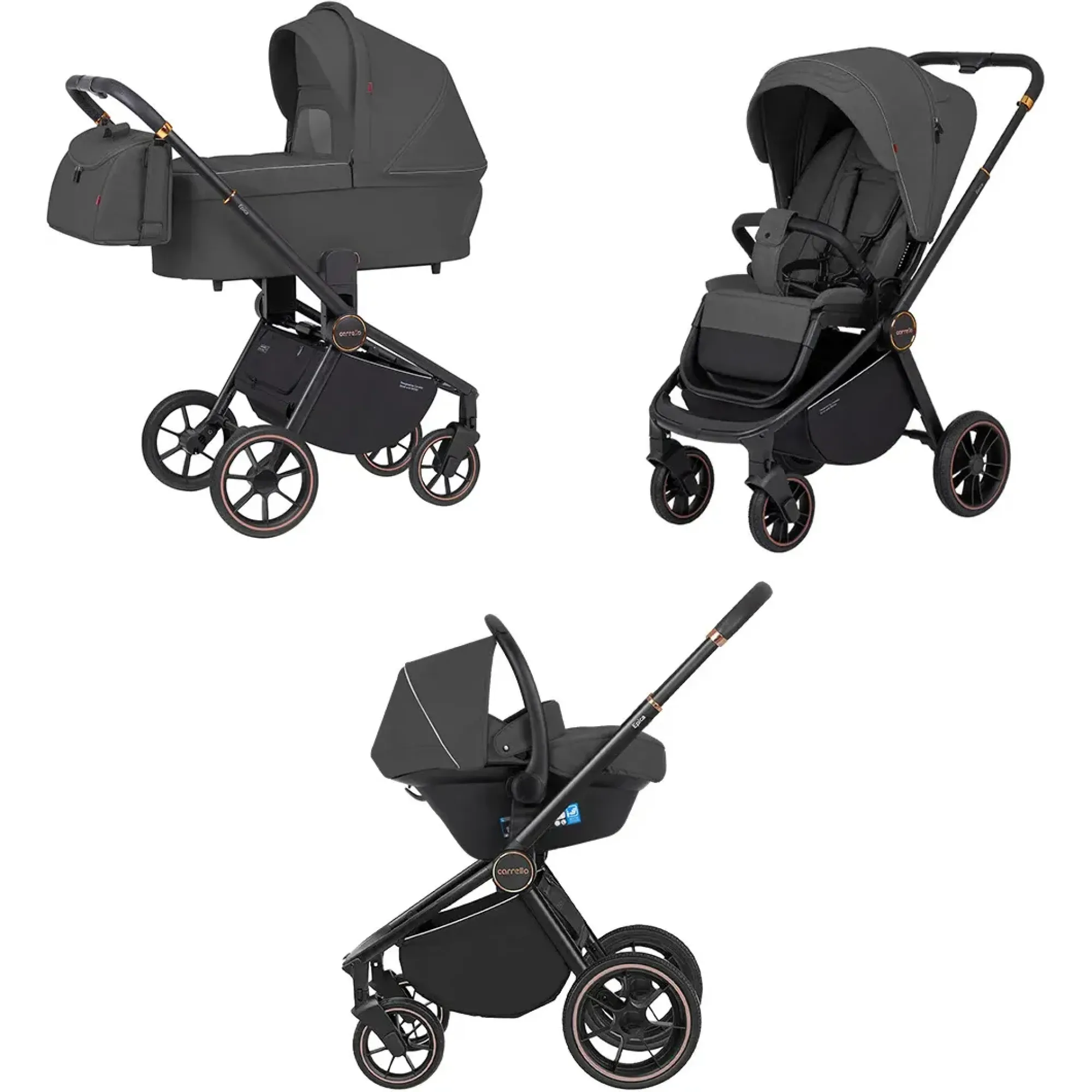 Коляска 3в1 Carrello Epica CRL-8511/1 Iron Grey 2024