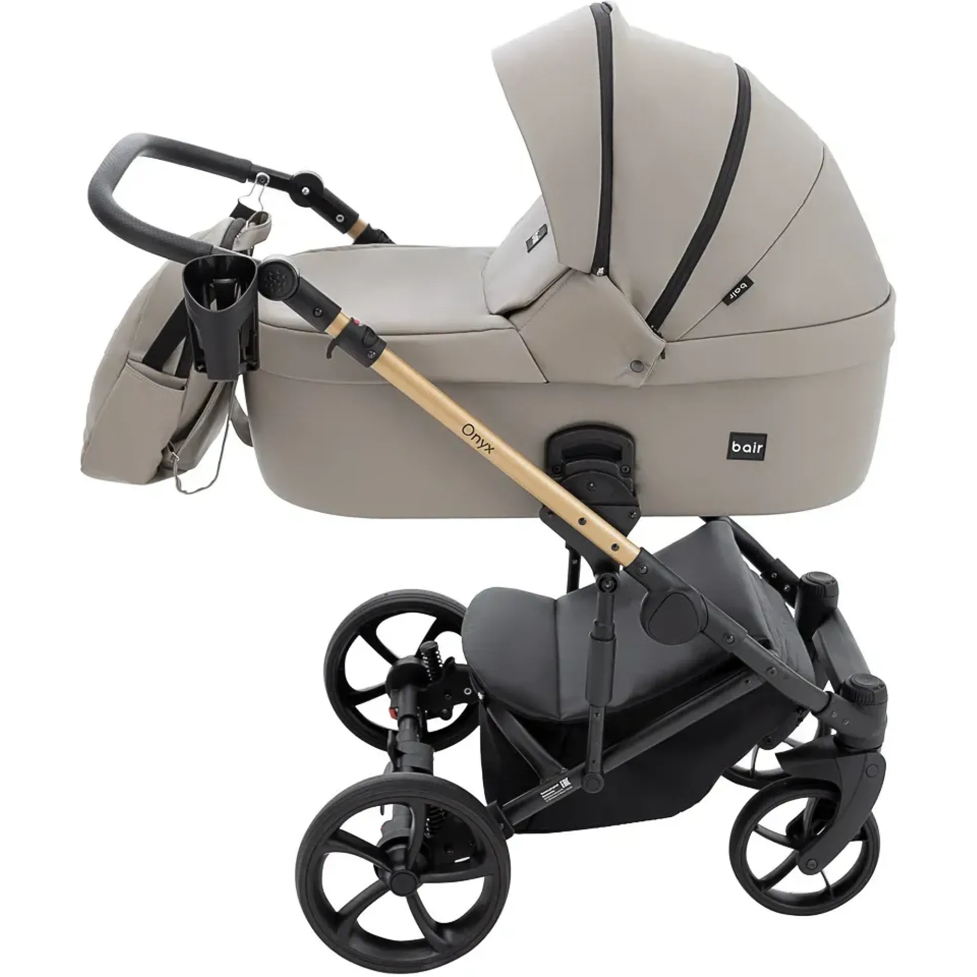 Коляска 2 в 1 Bair Onyx ECO OE-04 капучино