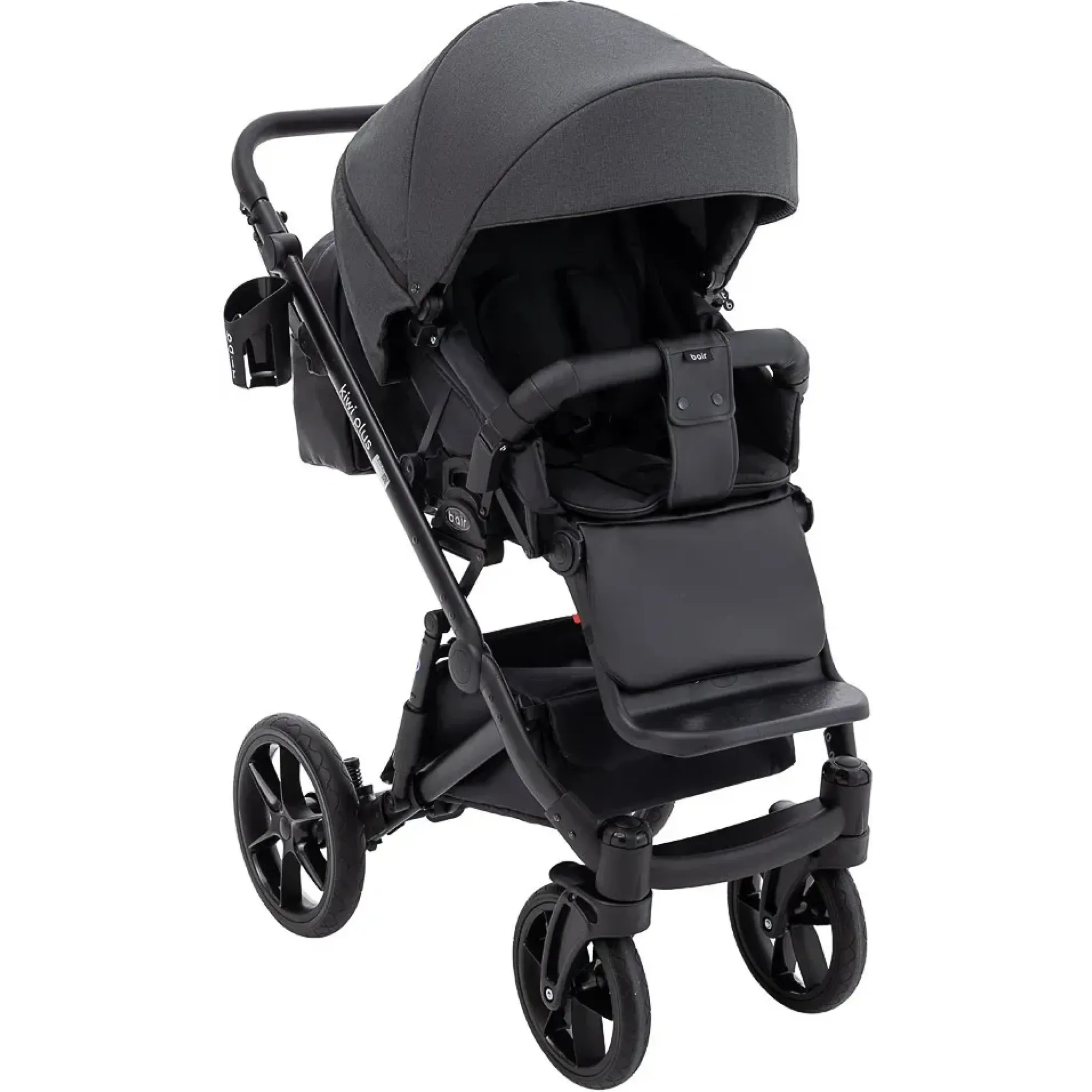 Коляска 2 в 1 Bair Kiwi Plus Soft BKP-219 графіт