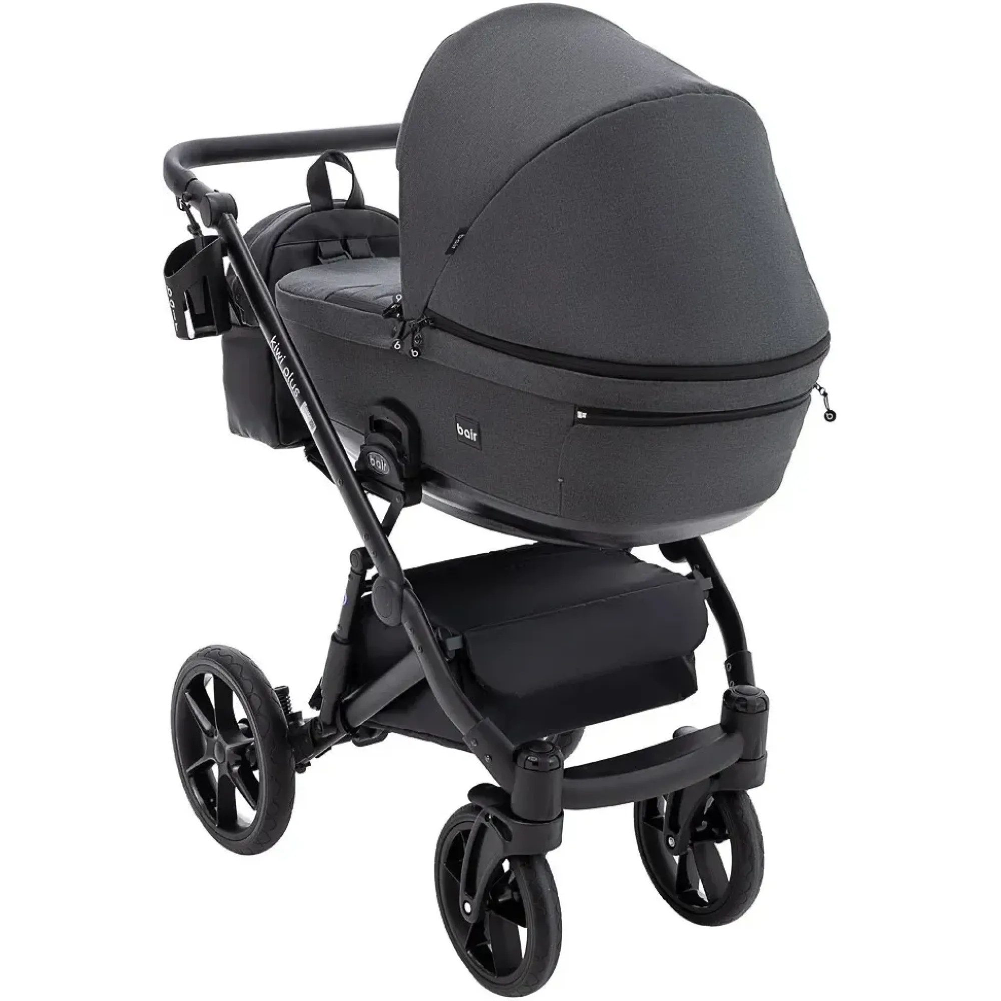 Коляска 2 в 1 Bair Kiwi Plus Soft BKP-219 графіт