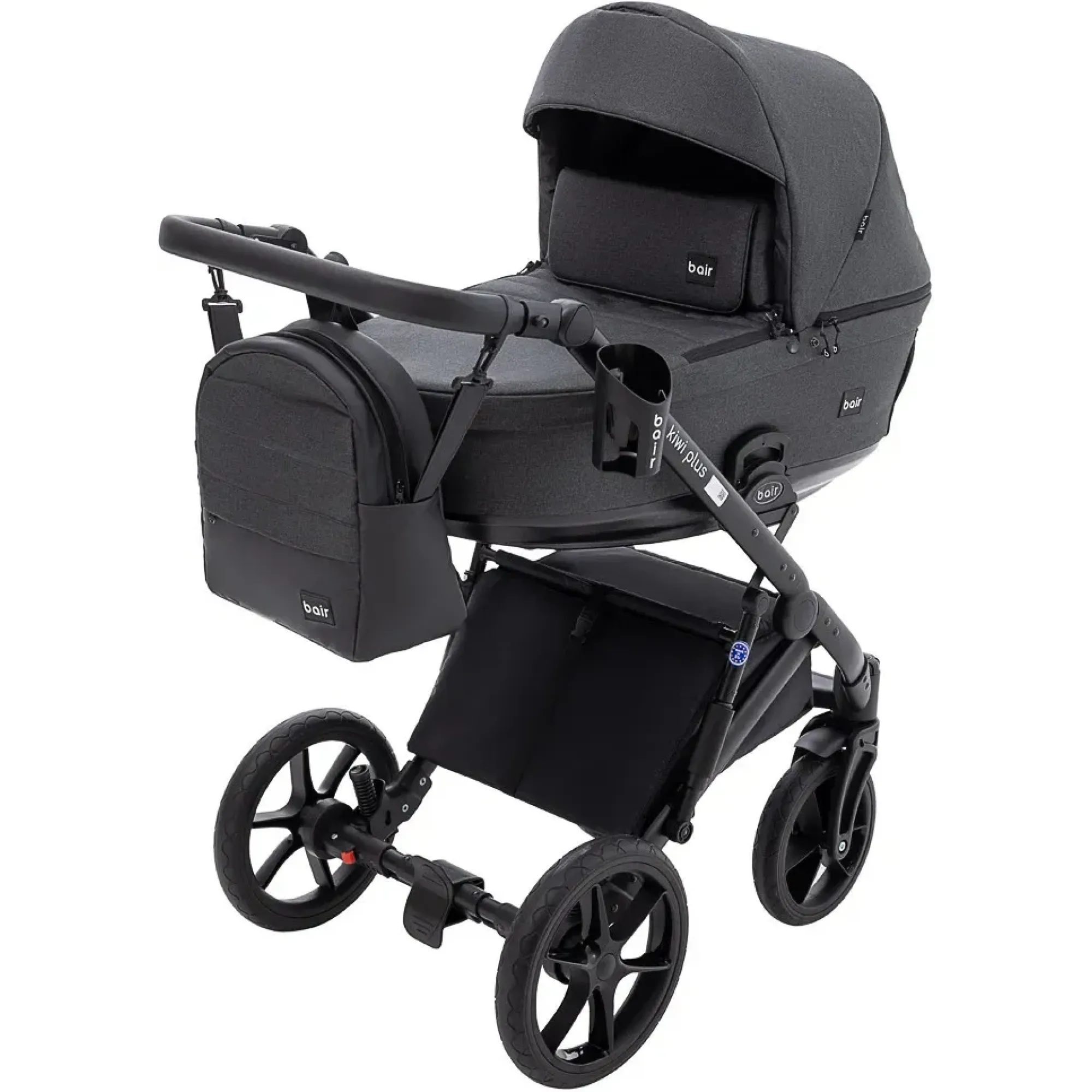 Коляска 2 в 1 Bair Kiwi Plus Soft BKP-219 графіт