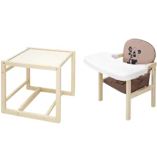 Стільчик-трансформер Babyroom Пеппі-260 слонова кістка капучино / шоколад (панда)