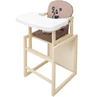 Стільчик-трансформер Babyroom Пеппі-260 слонова кістка капучино / шоколад (панда)