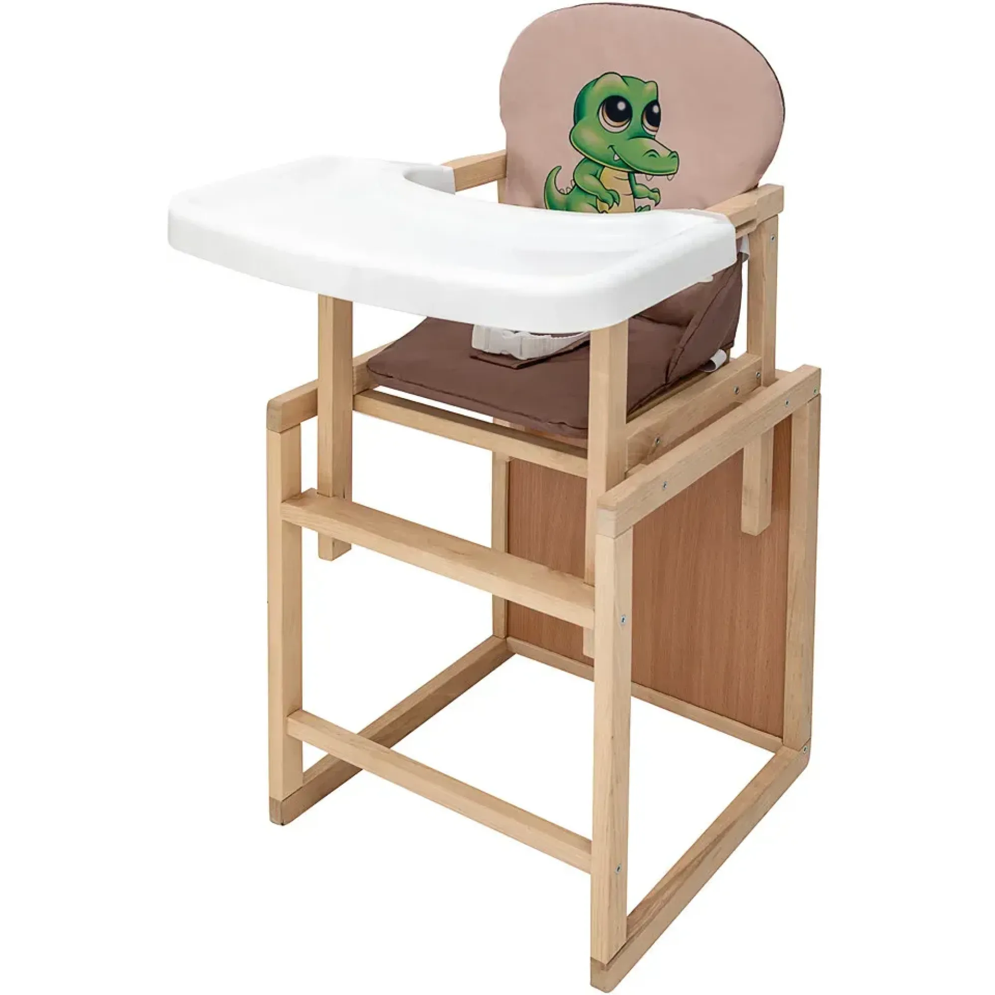 Стільчик-трансформер Babyroom Пеппі-230 eko капучино / шоколад (крокодил)