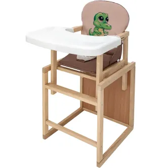 Стільчик-трансформер Babyroom Пеппі-230 eko капучино / шоколад (крокодил)