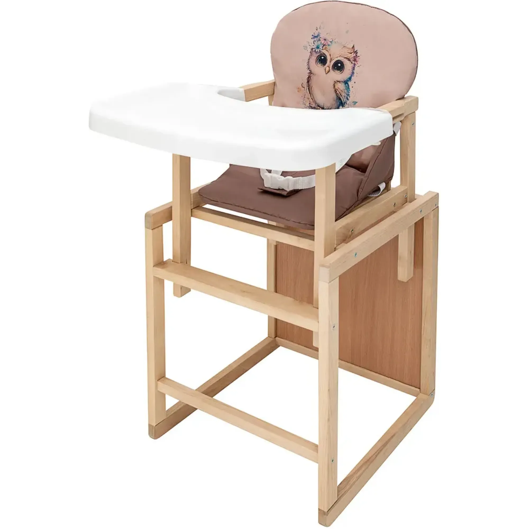 Стільчик-трансформер Babyroom Пеппі-230 eko капучино / шоколад (сова)