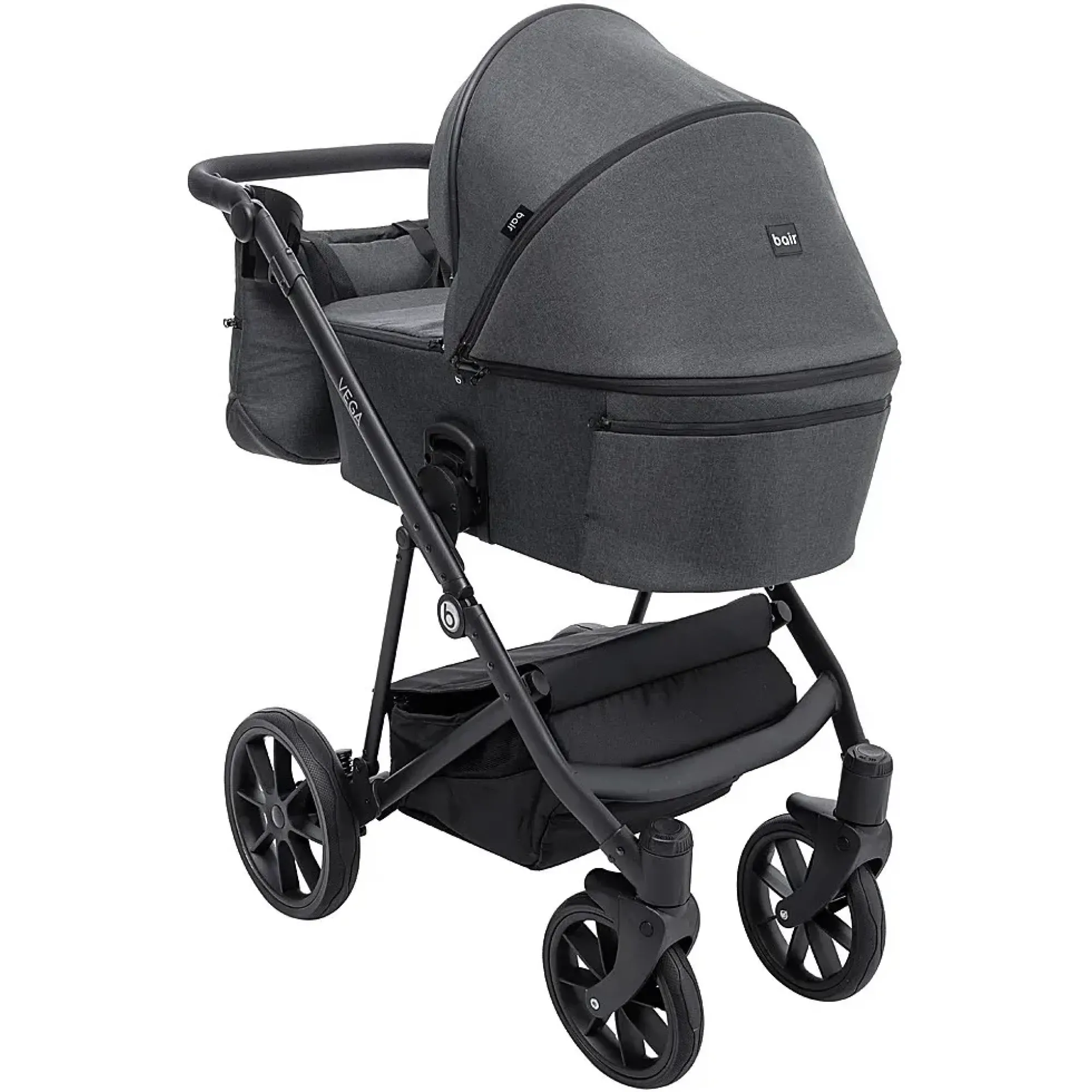 Коляска 2 в 1 Bair Vega Soft VS-04 coal графіт