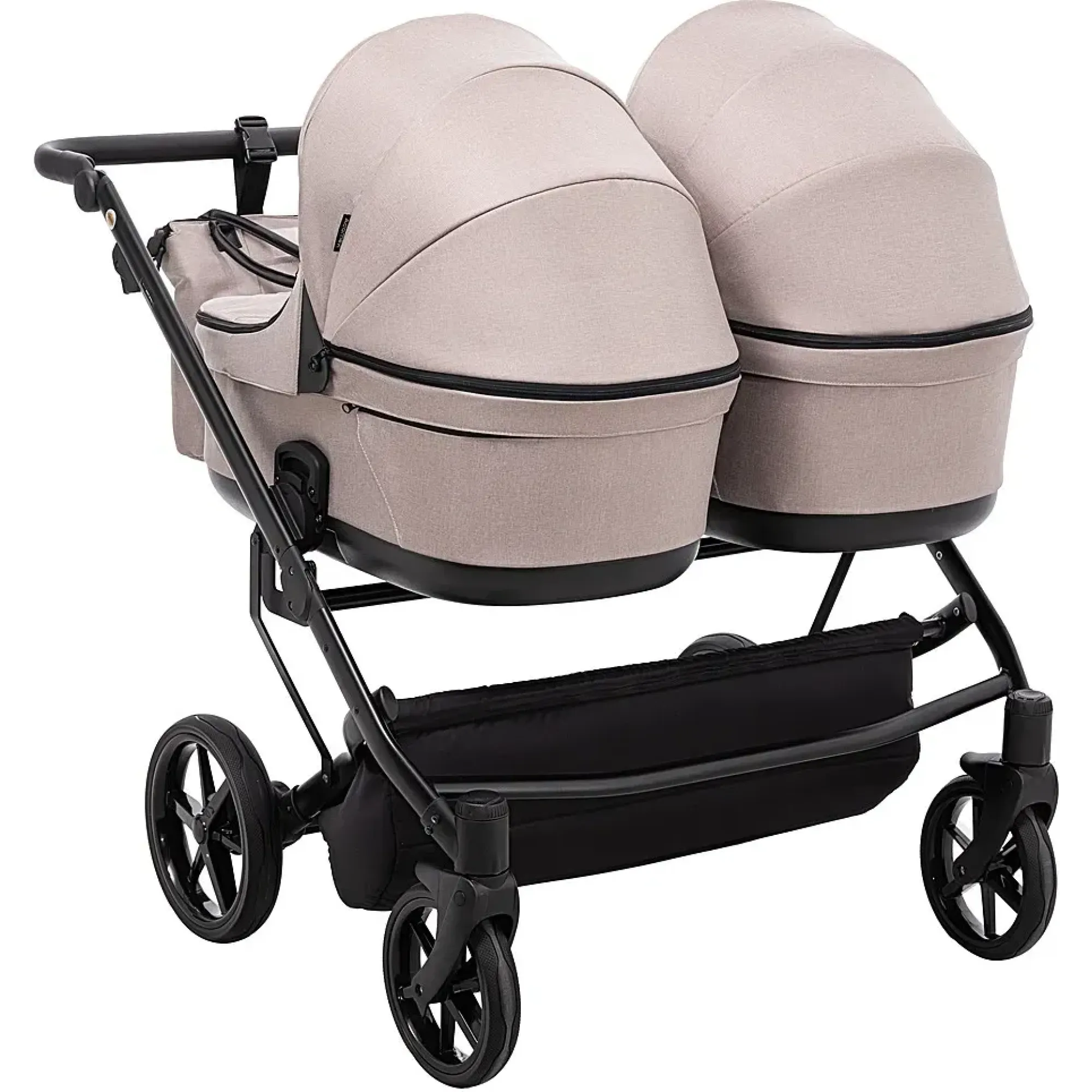 Коляска 2 в 1 для двійні Adamex Leo Duo Tip TK-72 капучино