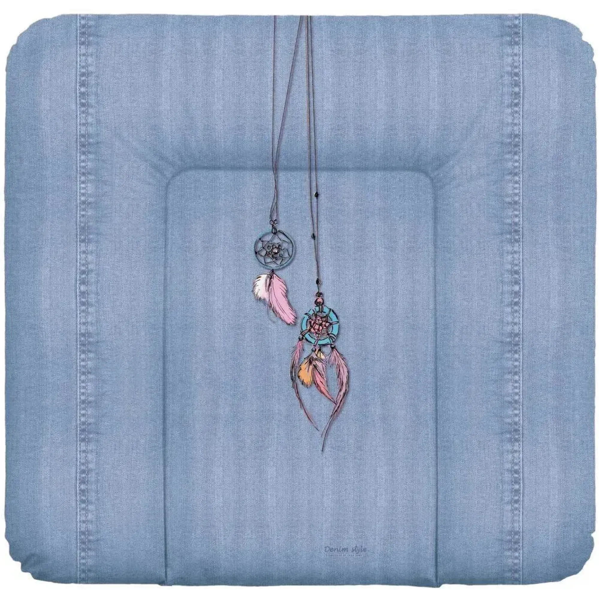 Повивальний матрац мʼякий Ceba Baby Soft medium changing mat (75x72 cm) W-144-119-598 denim style dream catcher blue