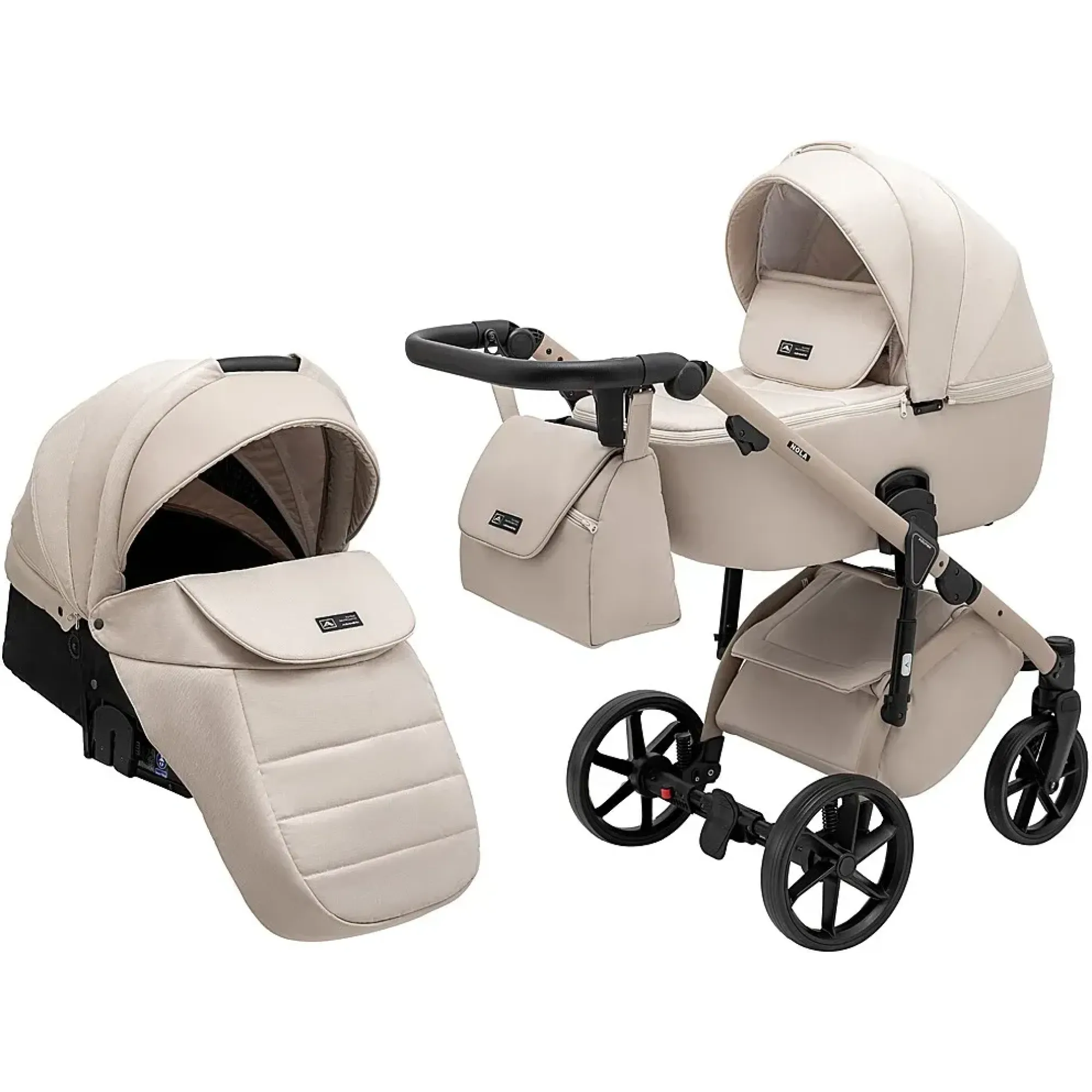 Коляска 2 в 1 Adamex Nola Natura 3 vanilla