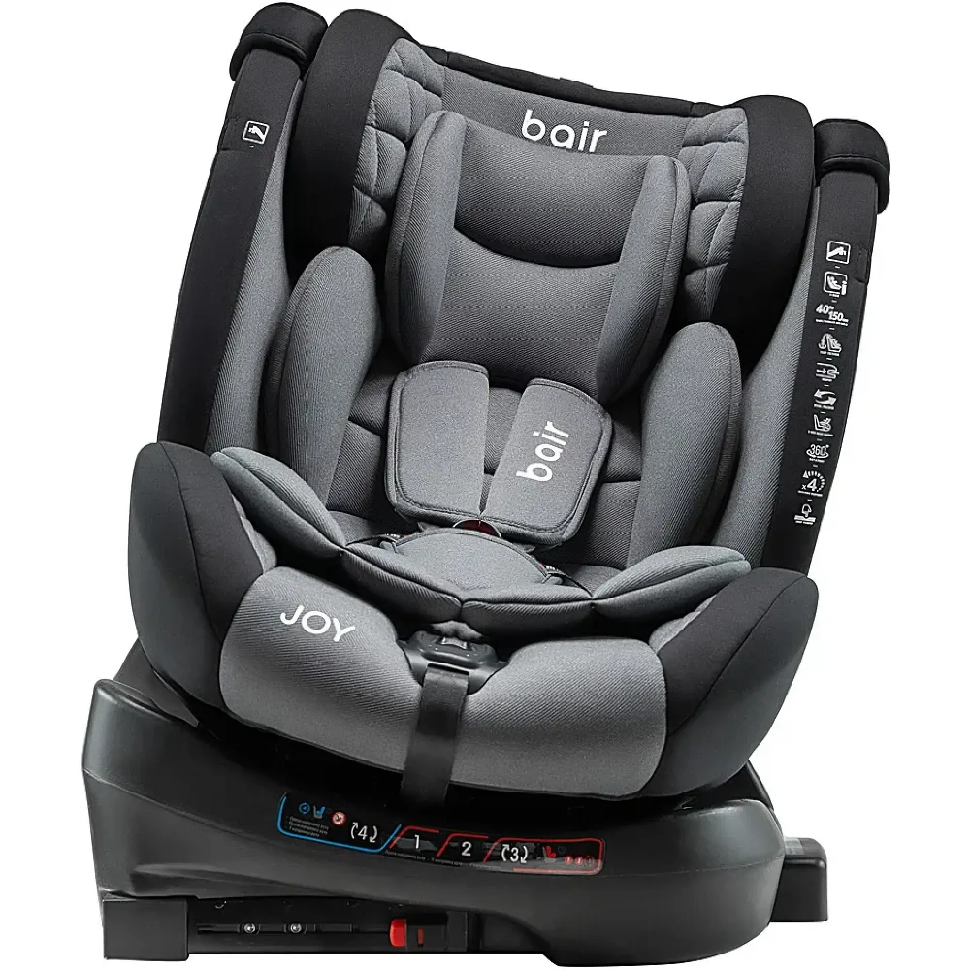 Автокрісло Bair Joy 360 i-size Iso-fix GM-02 graphite midnight