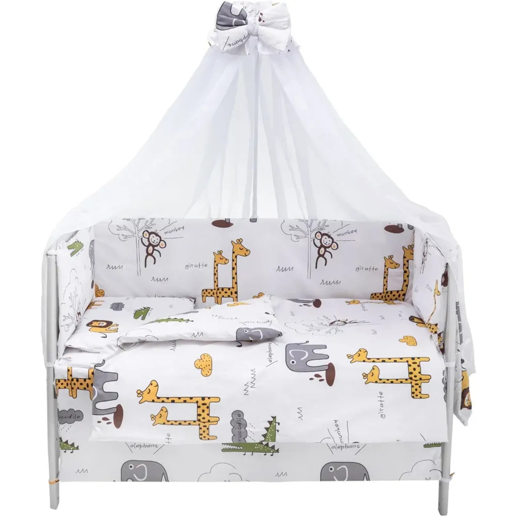 Дитяча постіль Babyroom Gold RG-08 білий (сафарі)