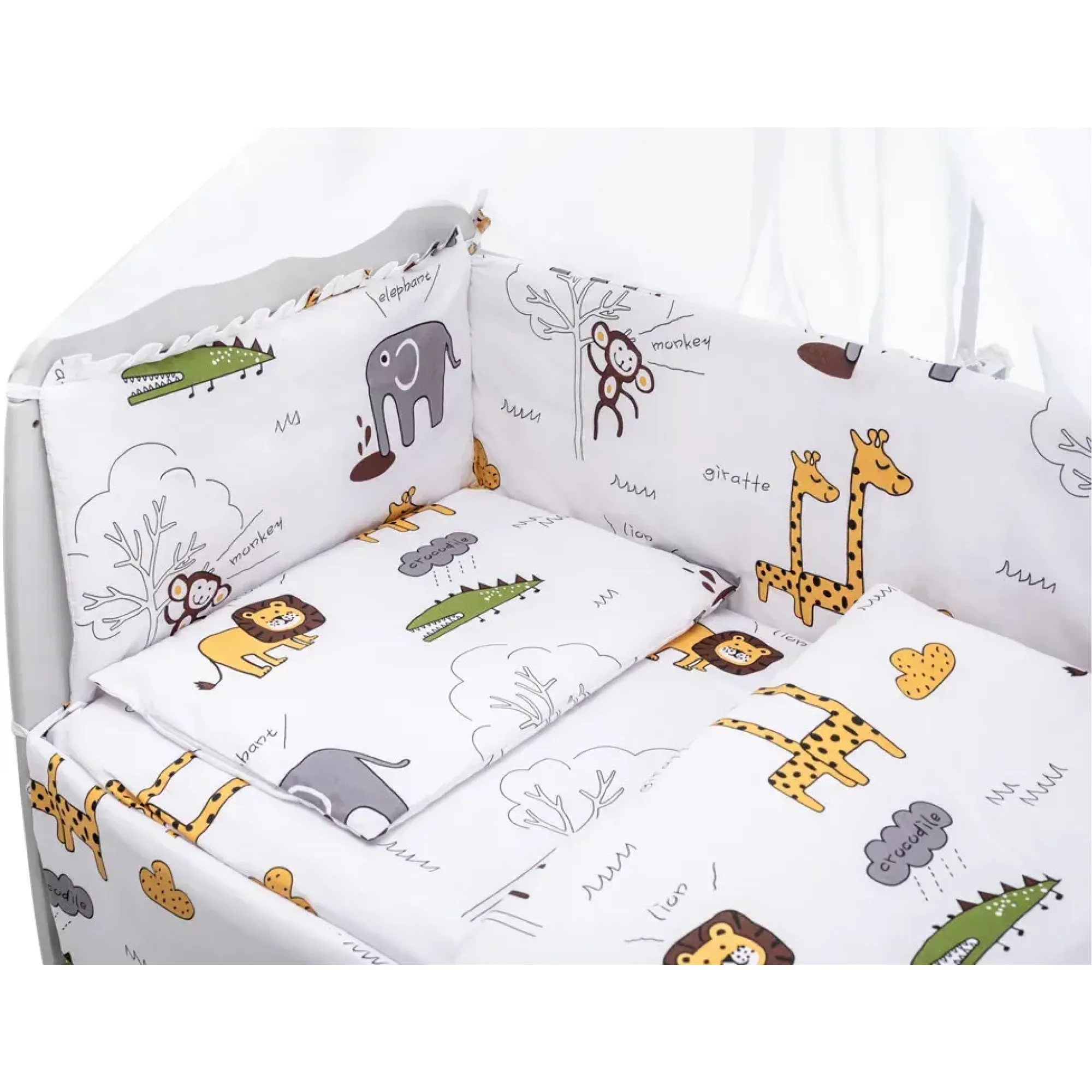 Дитяча постіль Babyroom Gold RG-08 білий (сафарі)