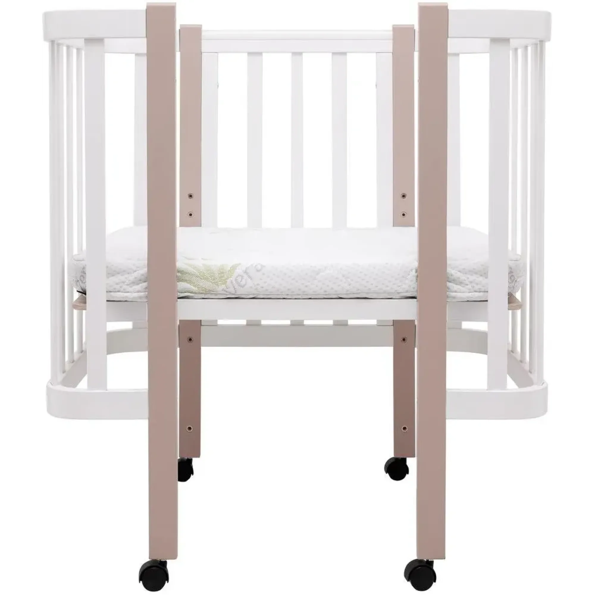Ліжко Babyroom Місяць LU-1 білий / капучино