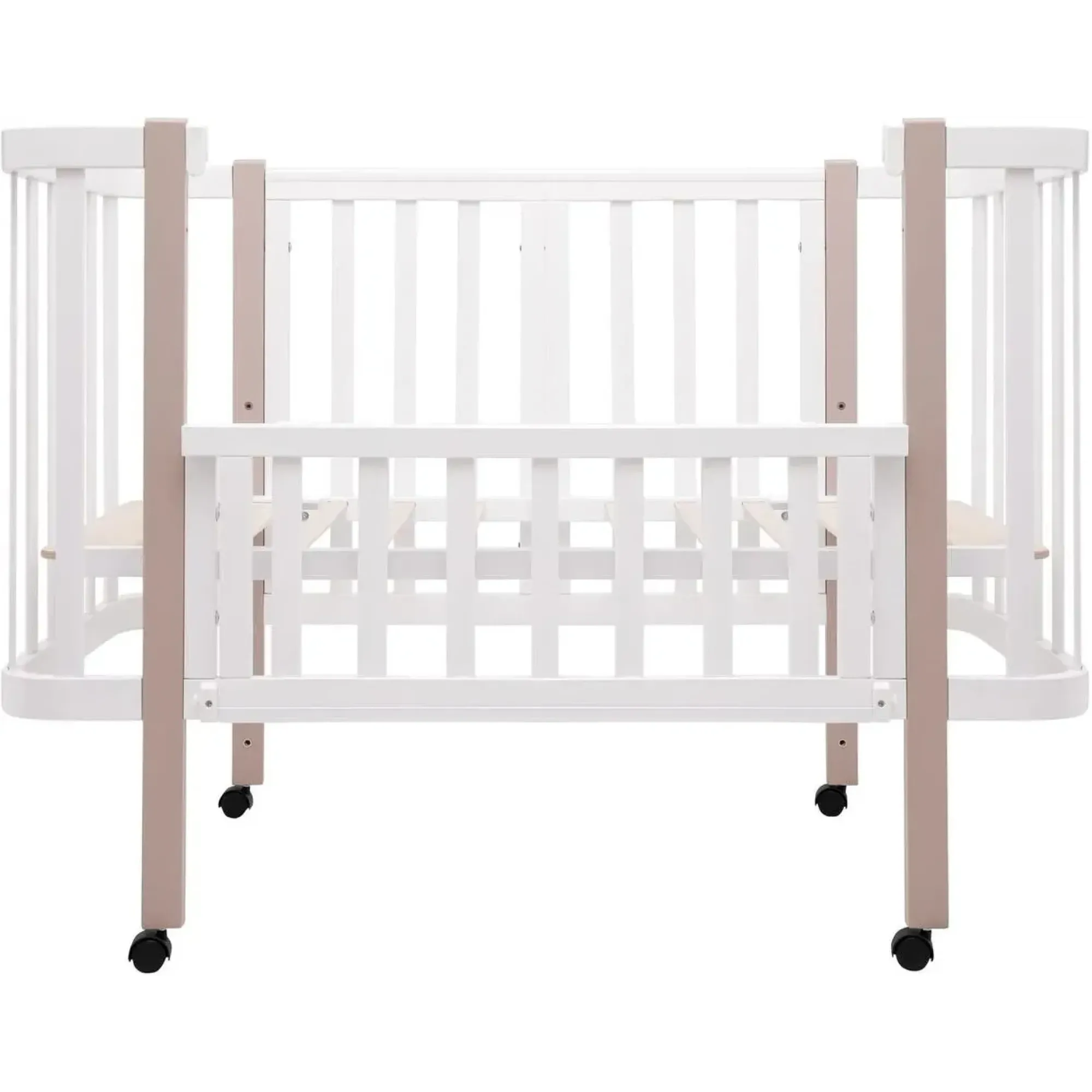 Ліжко Babyroom Місяць LU-1 білий / капучино