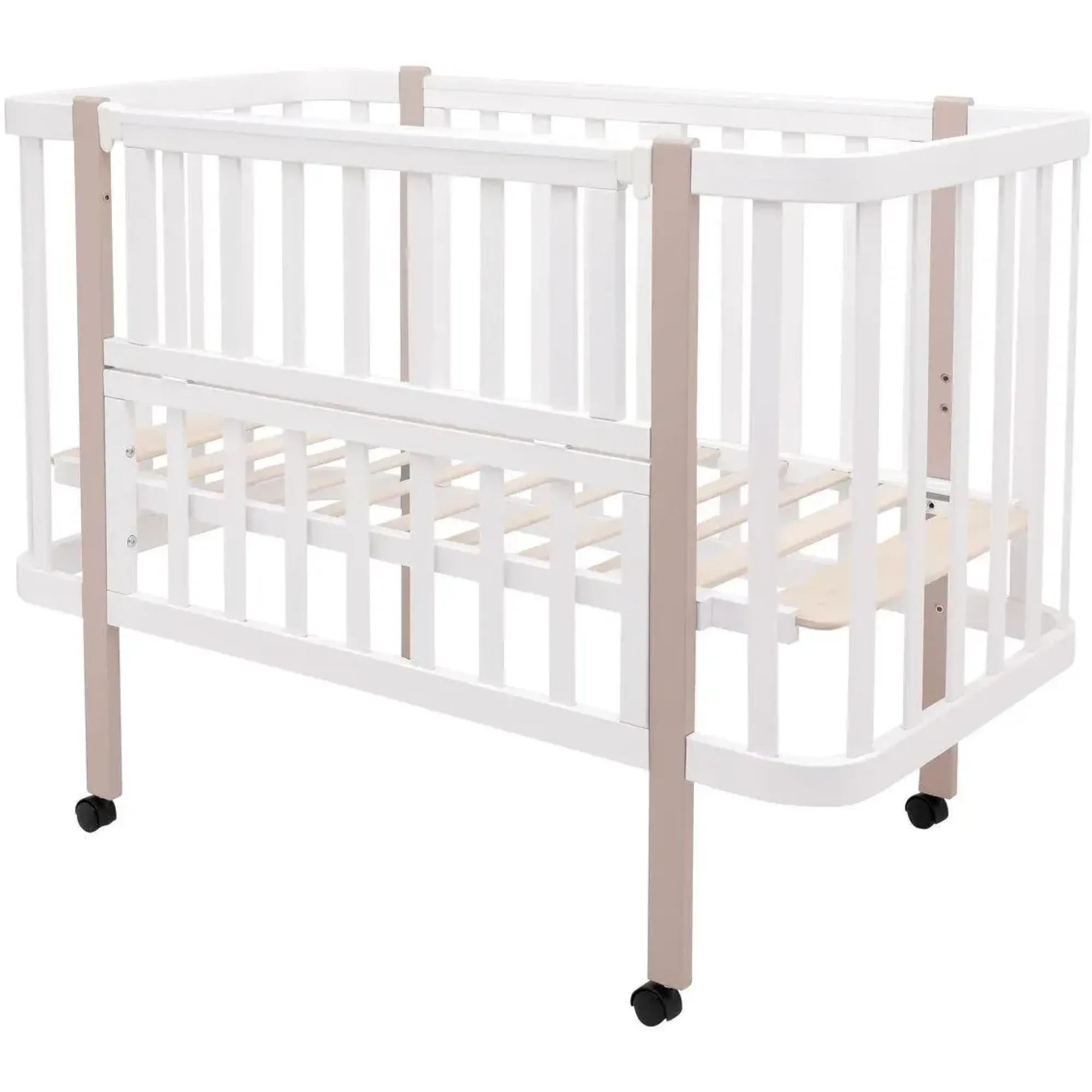 Ліжко Babyroom Місяць LU-1 білий / капучино