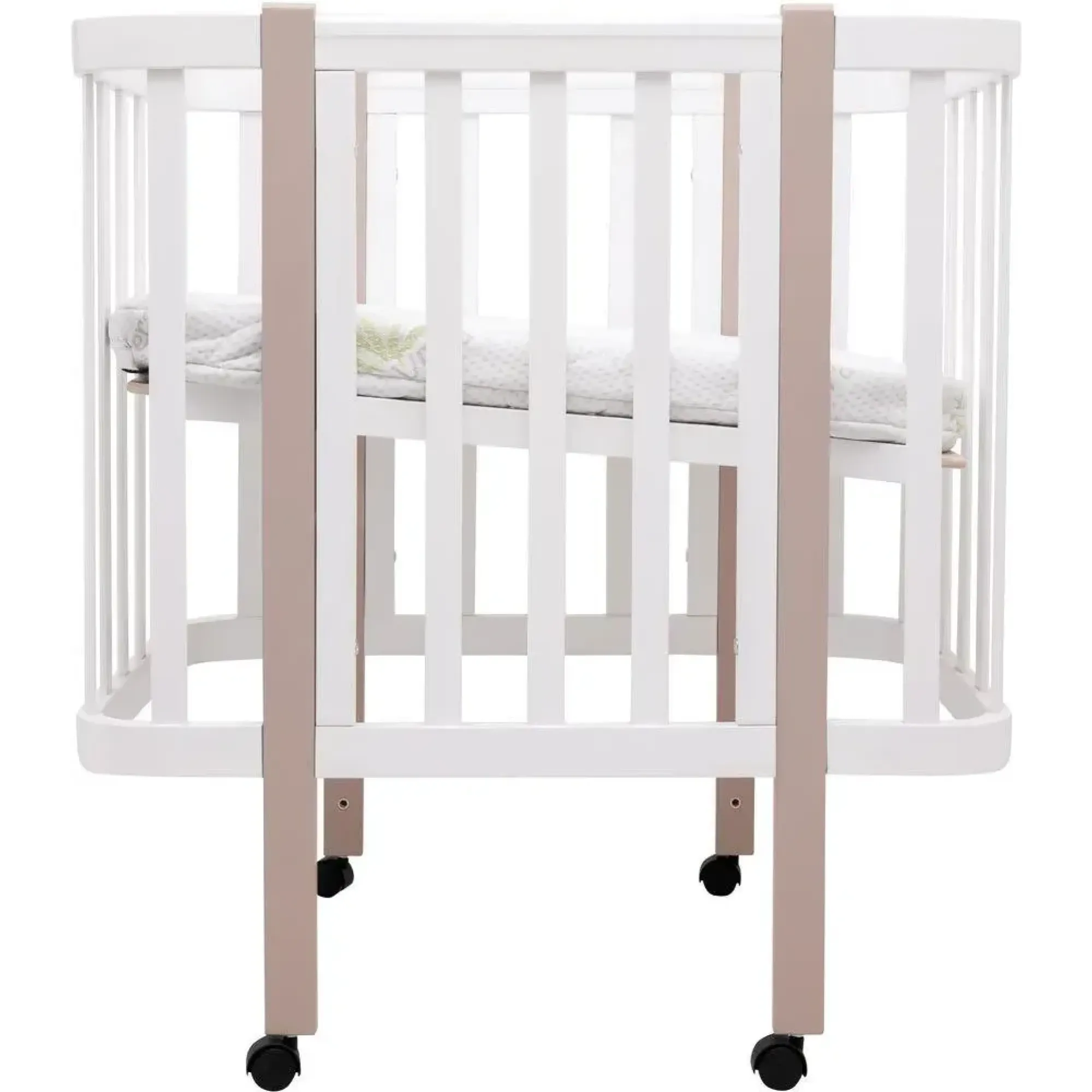 Ліжко Babyroom Місяць LU-1 білий / капучино