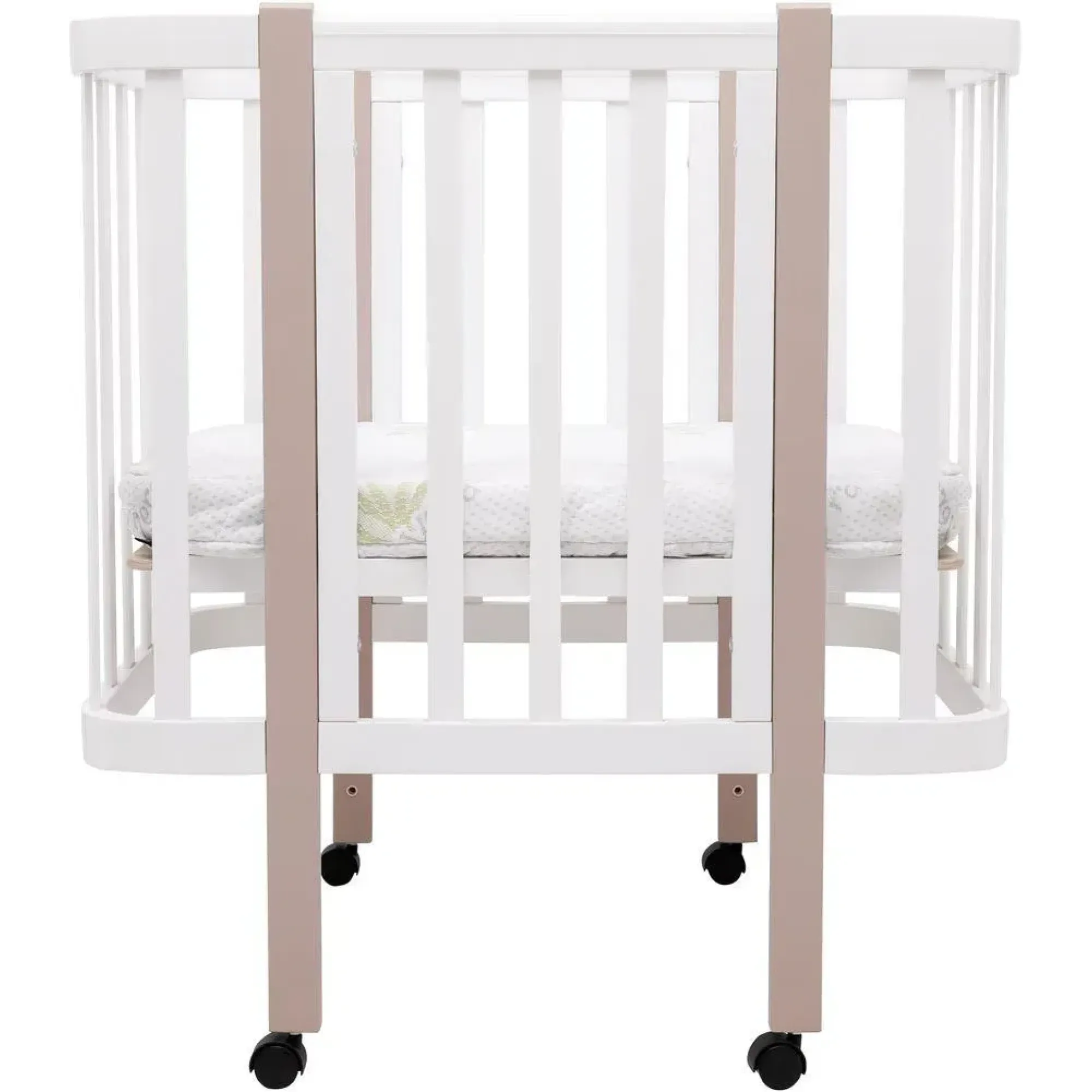 Ліжко Babyroom Місяць LU-1 білий / капучино