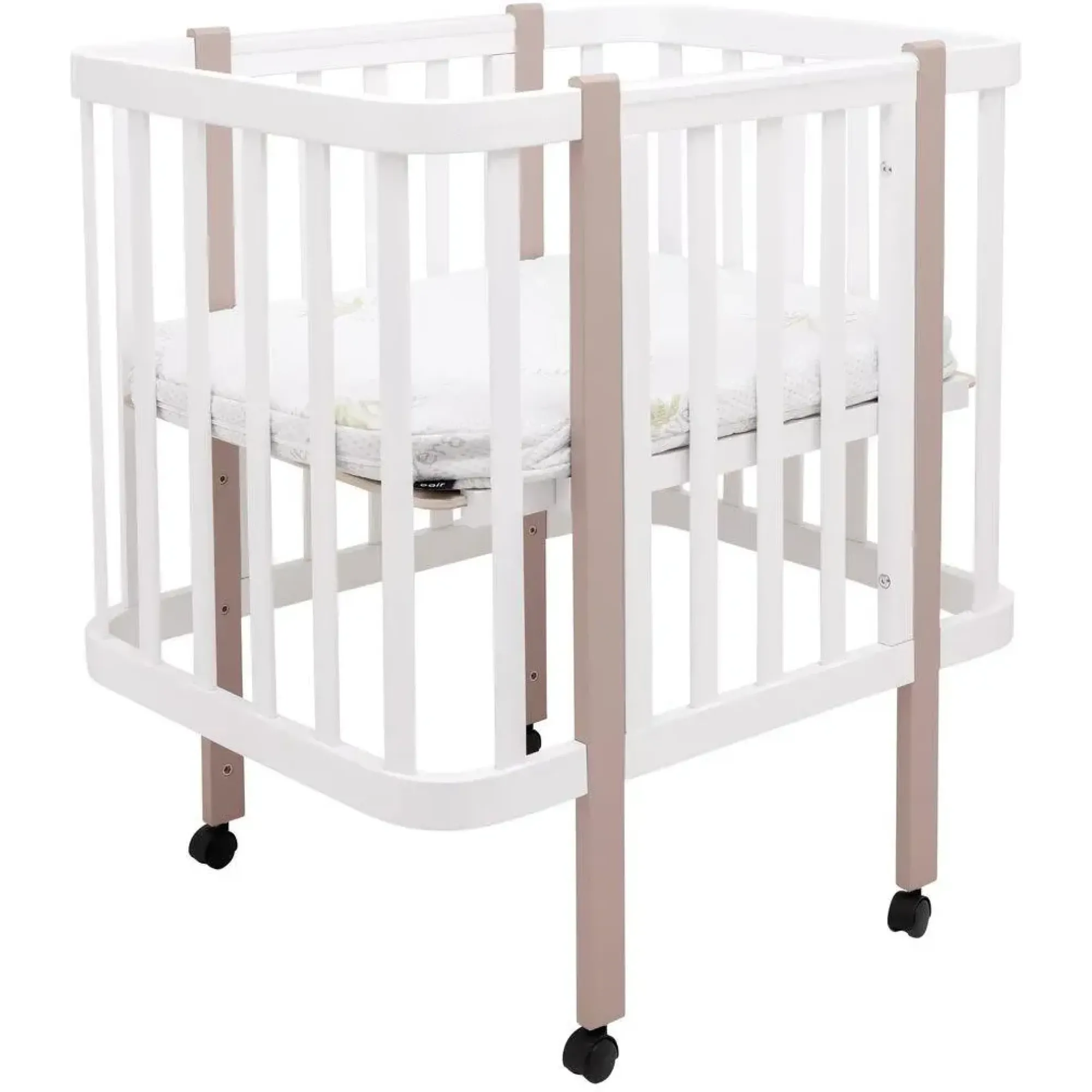 Ліжко Babyroom Місяць LU-1 білий / капучино