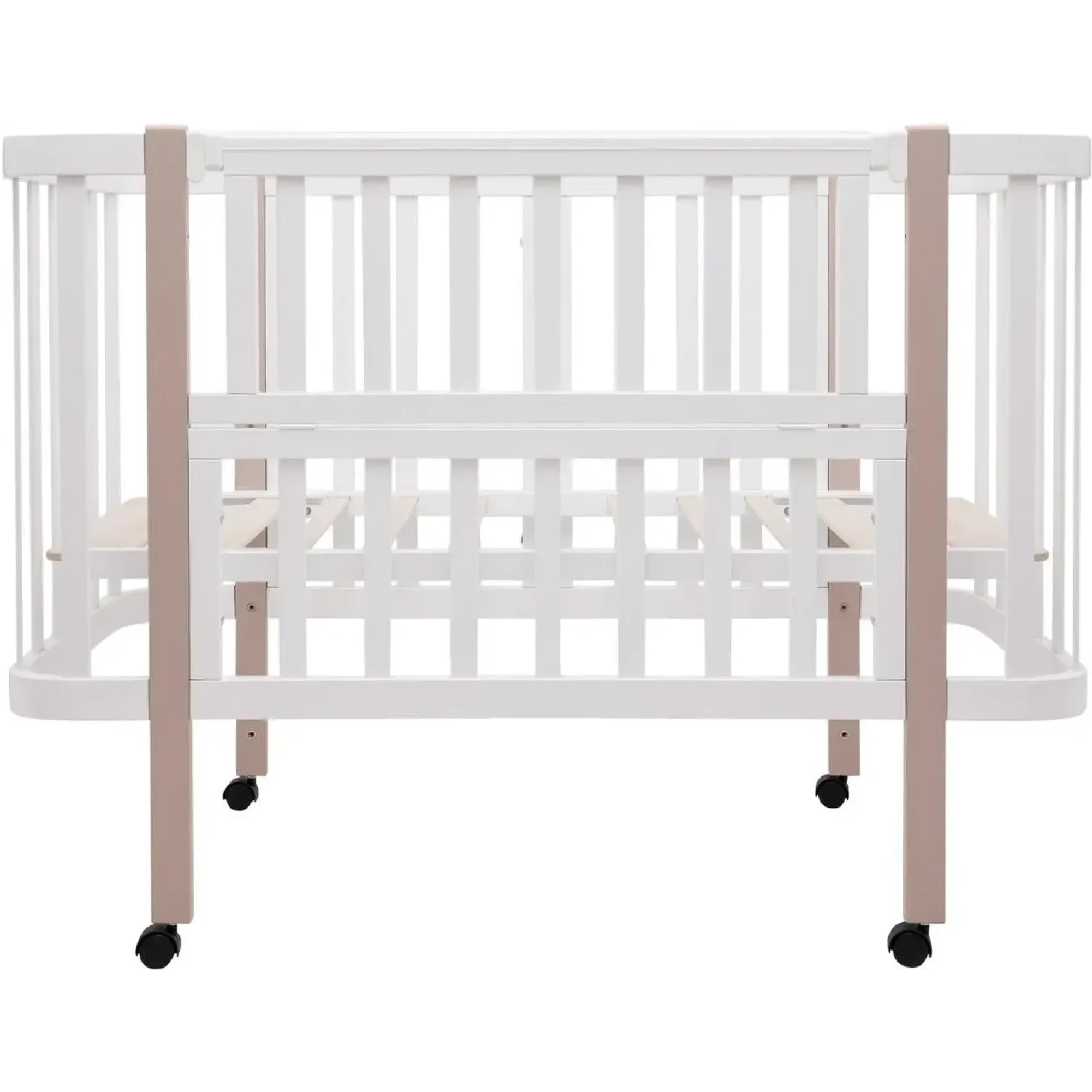 Ліжко Babyroom Місяць LU-1 білий / капучино