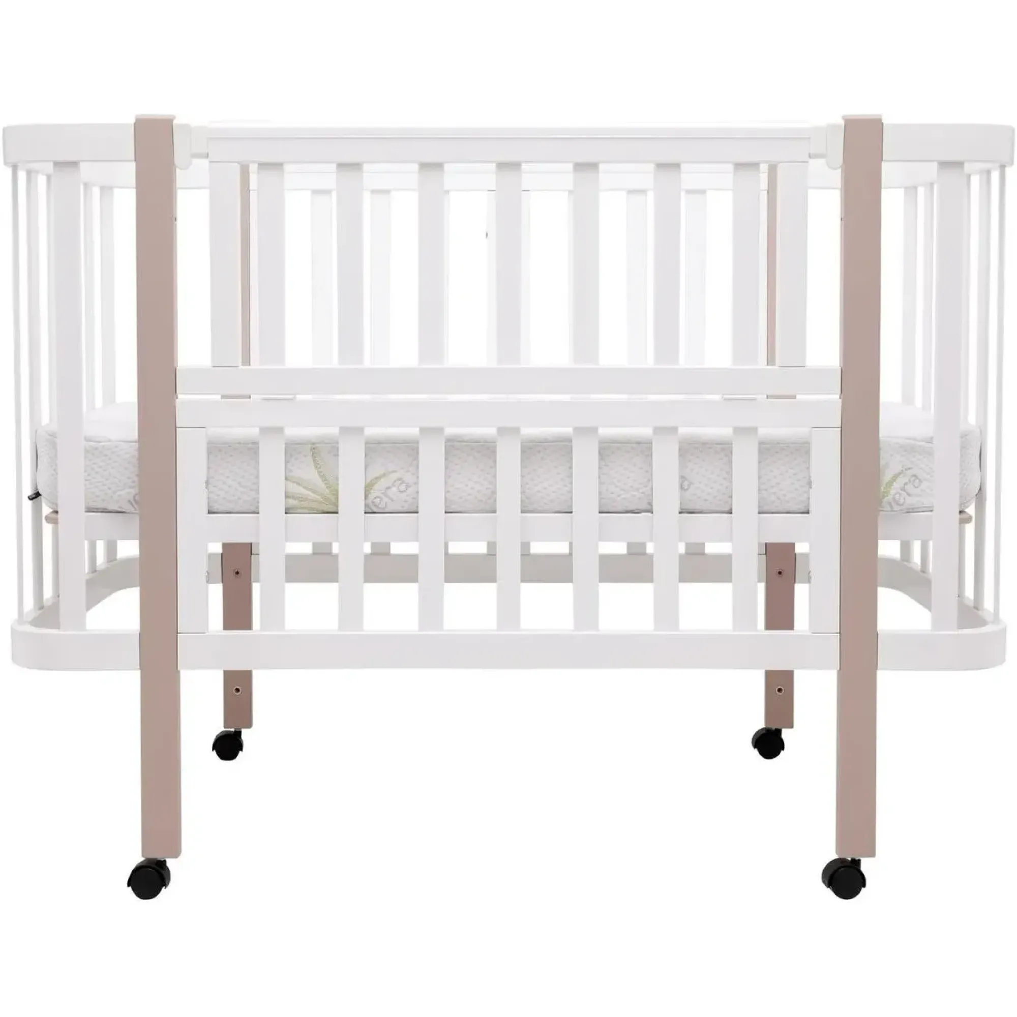 Ліжко Babyroom Місяць LU-1 білий / капучино