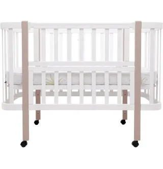 Ліжко Babyroom Місяць LU-1 білий / капучино