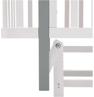 Ліжко Babyroom Місяць LU-2 маятник білий / сірий