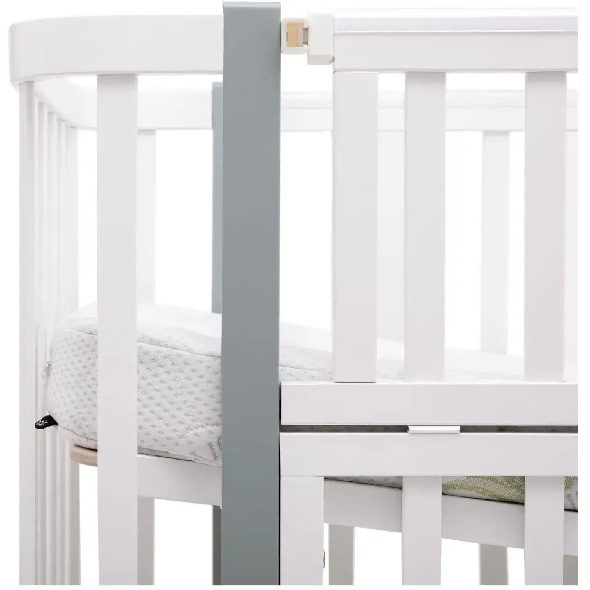 Ліжко Babyroom Місяць LU-2 маятник білий / сірий