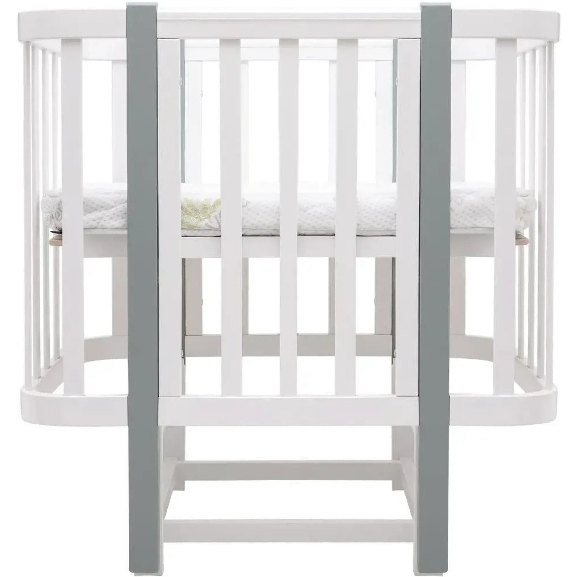 Ліжко Babyroom Місяць LU-2 маятник білий / сірий