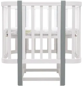 Ліжко Babyroom Місяць LU-2 маятник білий / сірий