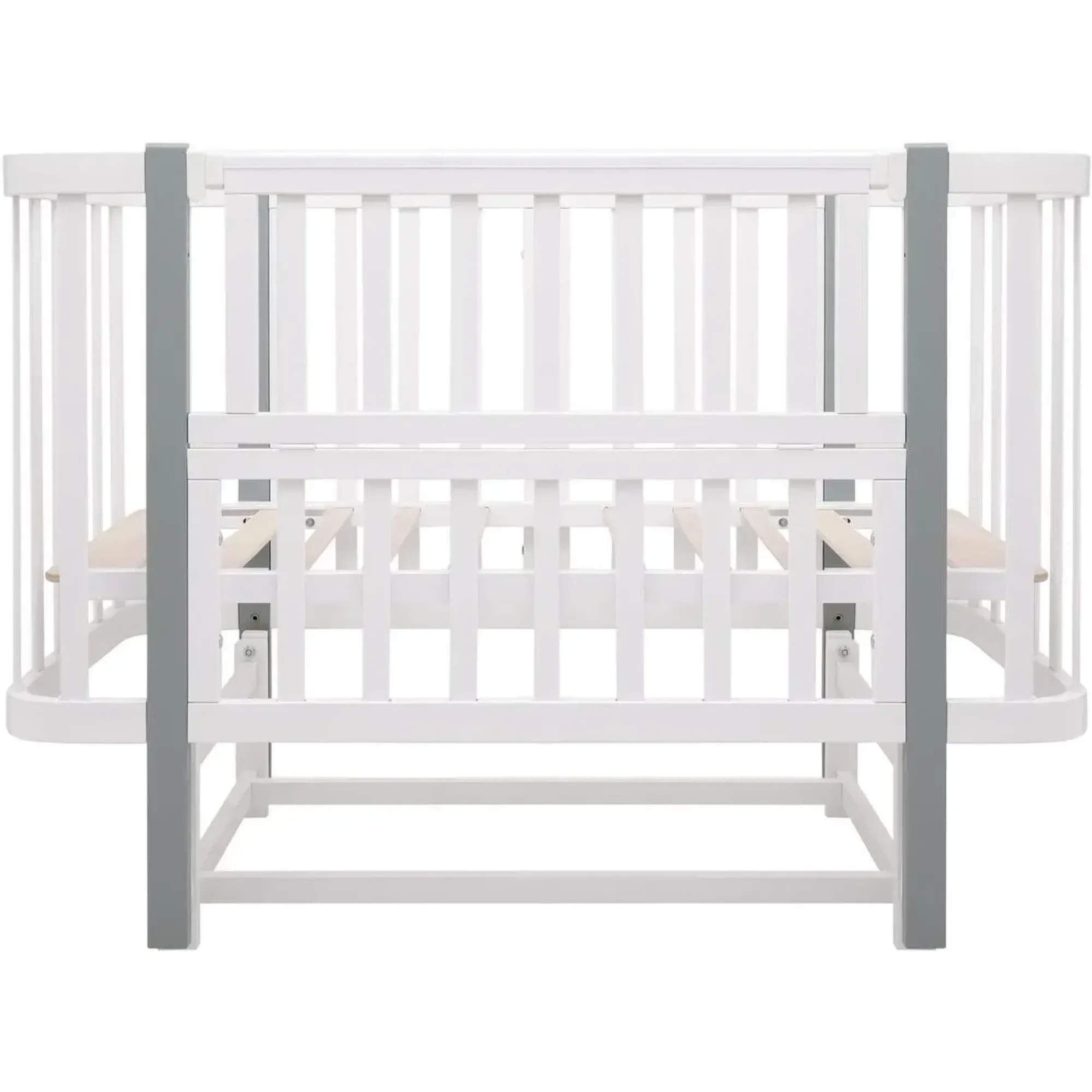 Ліжко Babyroom Місяць LU-2 маятник білий / сірий