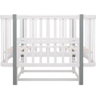 Ліжко Babyroom Місяць LU-2 маятник білий / сірий